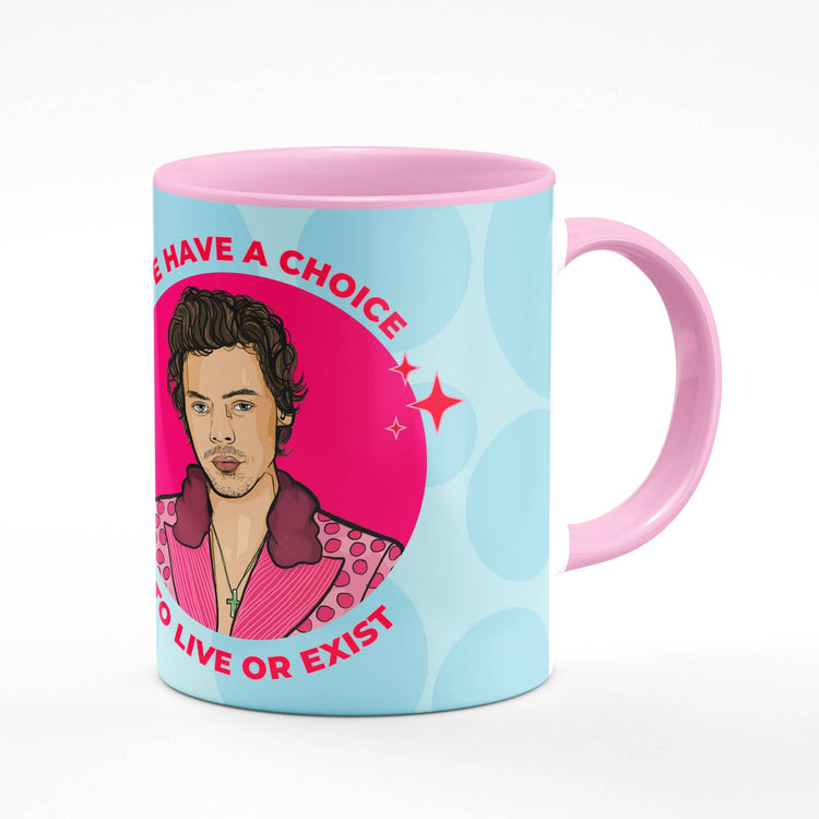 Harry Pink Mug - Blue Inner and Handle