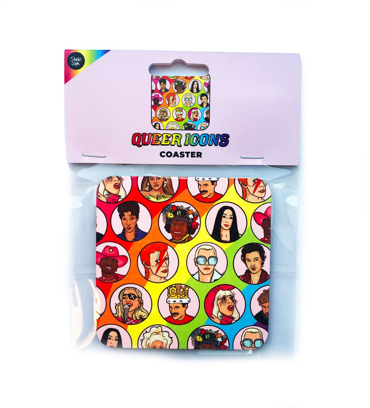 Queer Icons & Supporters Square Coaster: No Packaging
