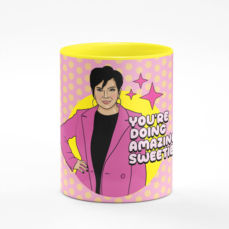 Kris Jenner Amazing Sweetie Yellow Mug