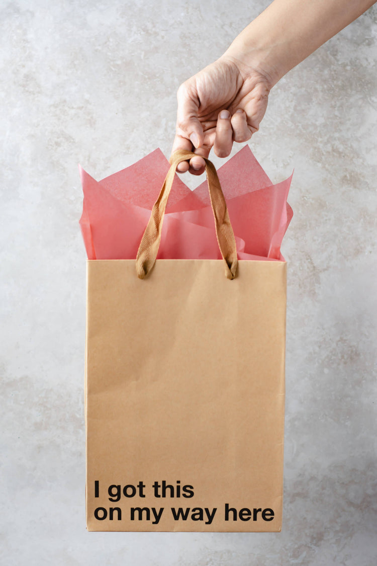 On My Way Gift Bag, BAG-011 (3-Pack): Brown