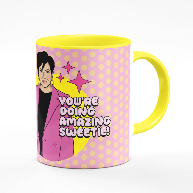 Kris Jenner Amazing Sweetie Yellow Mug