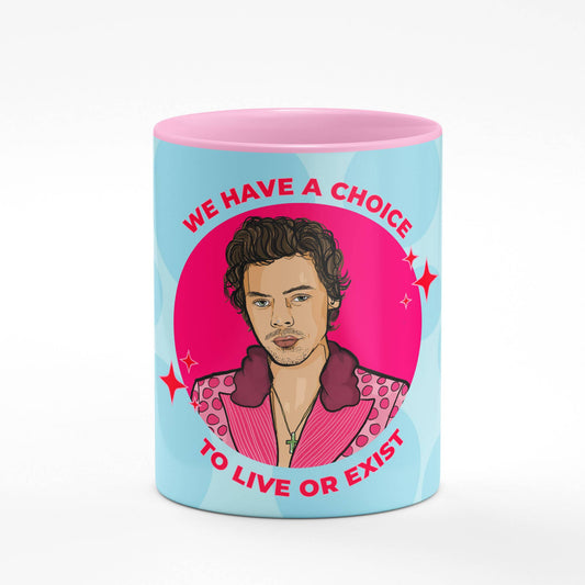 Harry Pink Mug - Blue Inner and Handle