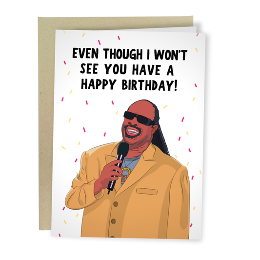 Stevie Wonder Funny Birthday Card