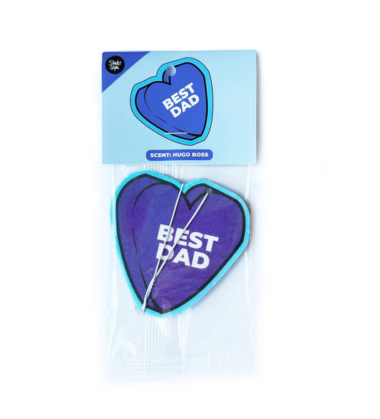 Best Dad Heart Father's Day Air Freshener: Air Freshener + Packaging