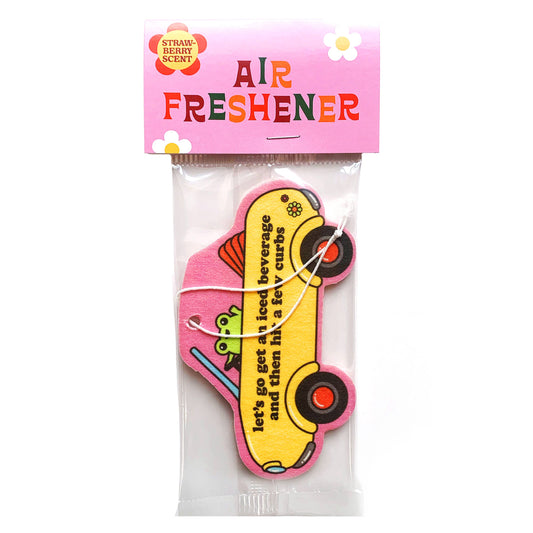 Iced Beverage And Hit Curbs Strawberry Scented Air Freshener