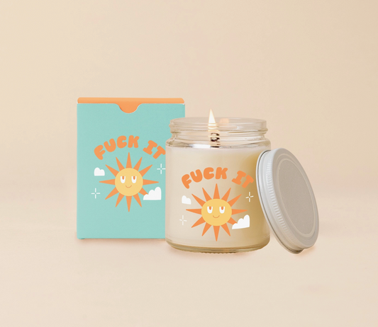 FUCK IT GLASS CANDLE
