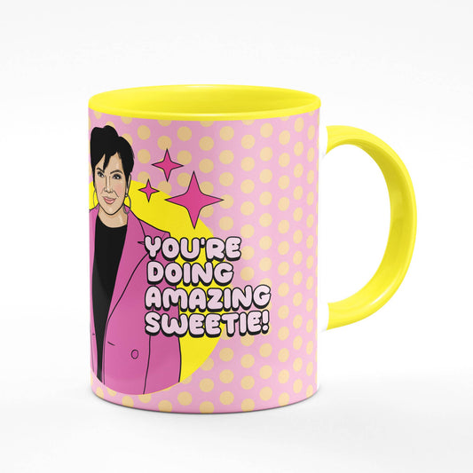 Kris Jenner Amazing Sweetie Yellow Mug